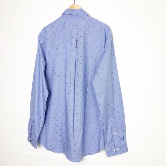 Ralph Lauren, blue print logo, stretch performance button down shirt - Picture 8 of 11